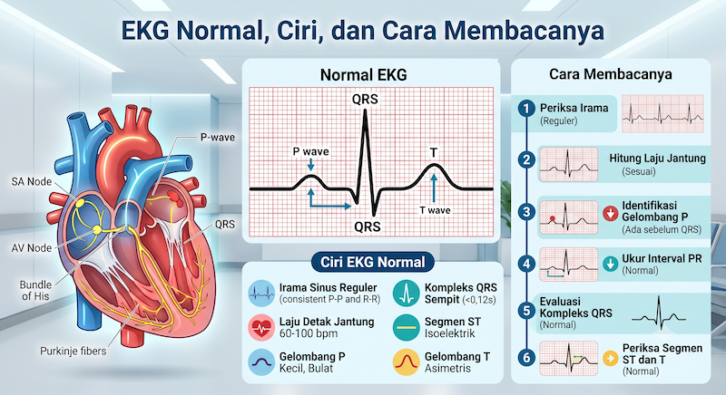 EKG Normal, Ciri, dan Cara Membacanya